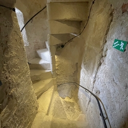 Wrought iron handrails made for the staircase of the church tower of the Renaissance church from the 16th century in Stropkov